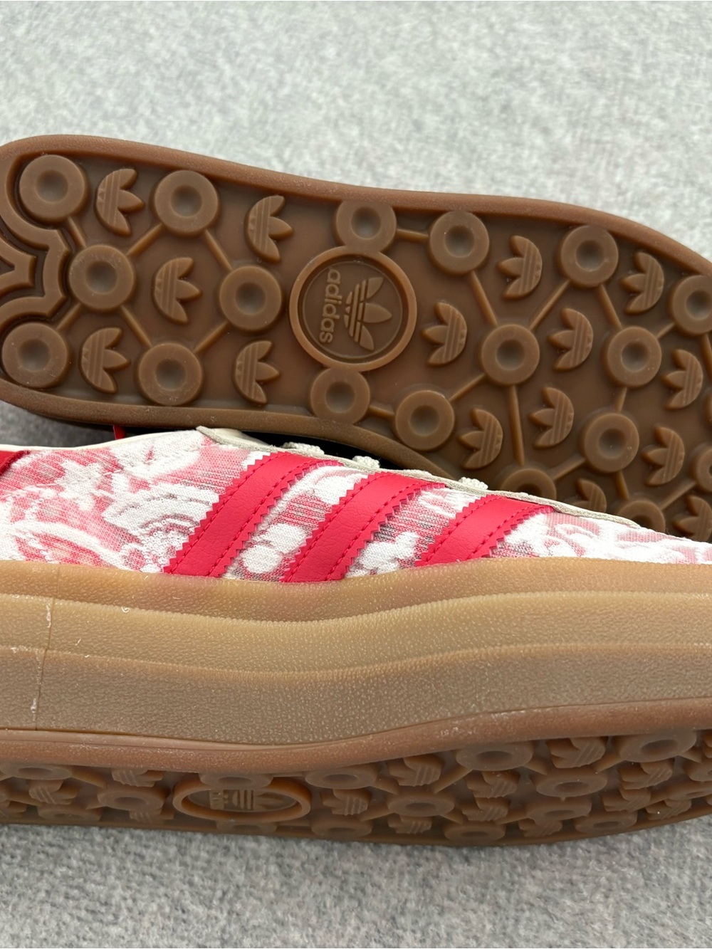 adidas Originals Pink and Cream Floral Athletic Sneakers - Picture 3 of 4